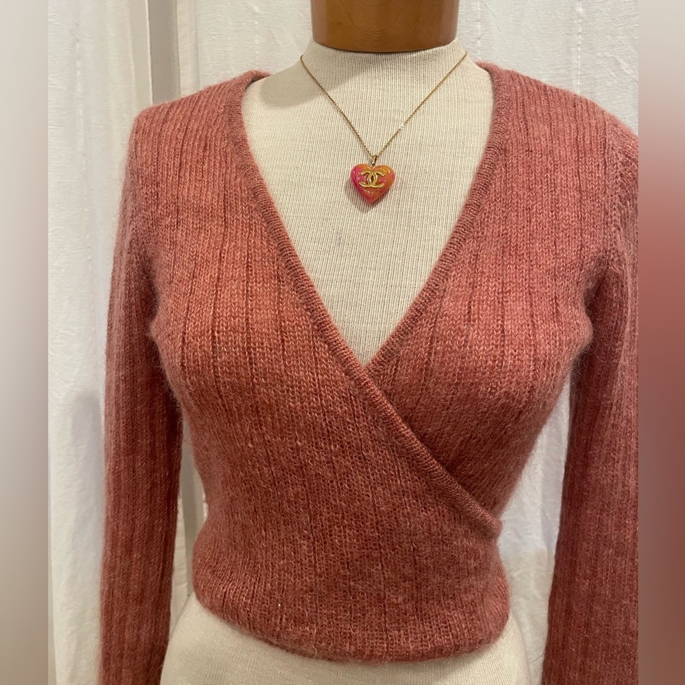 Moda International kid mohair wrap sweater Size S/M